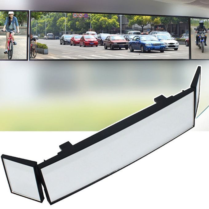 Auto Car Tri-Fold Interior Wide Angle Blind Spot-Black