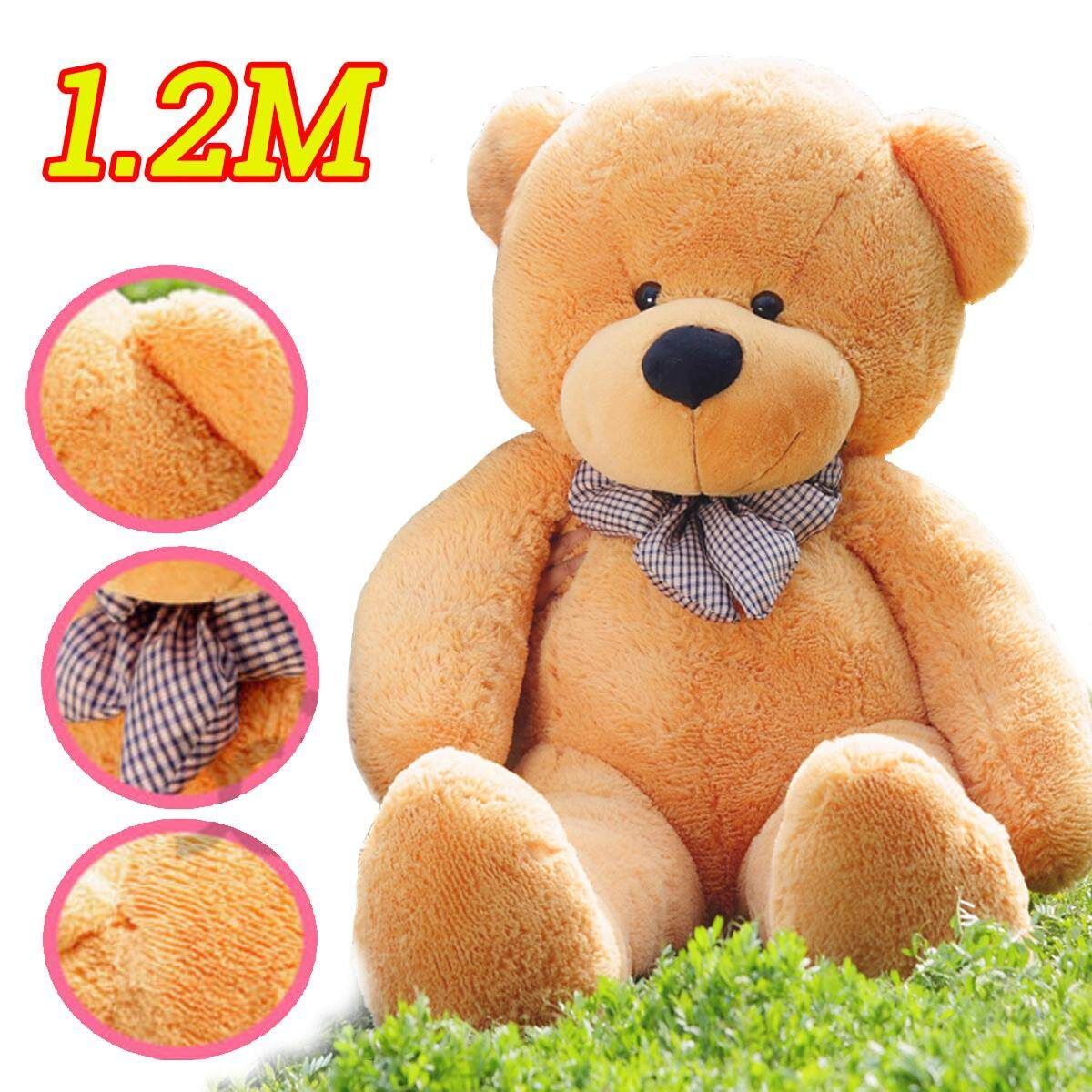 2M Teddy Bears Giant Huge Cuddly Stuffed Plush Animal Doll Brown Christmas Gift Light Brown 1.2m Light Brown 1.2m