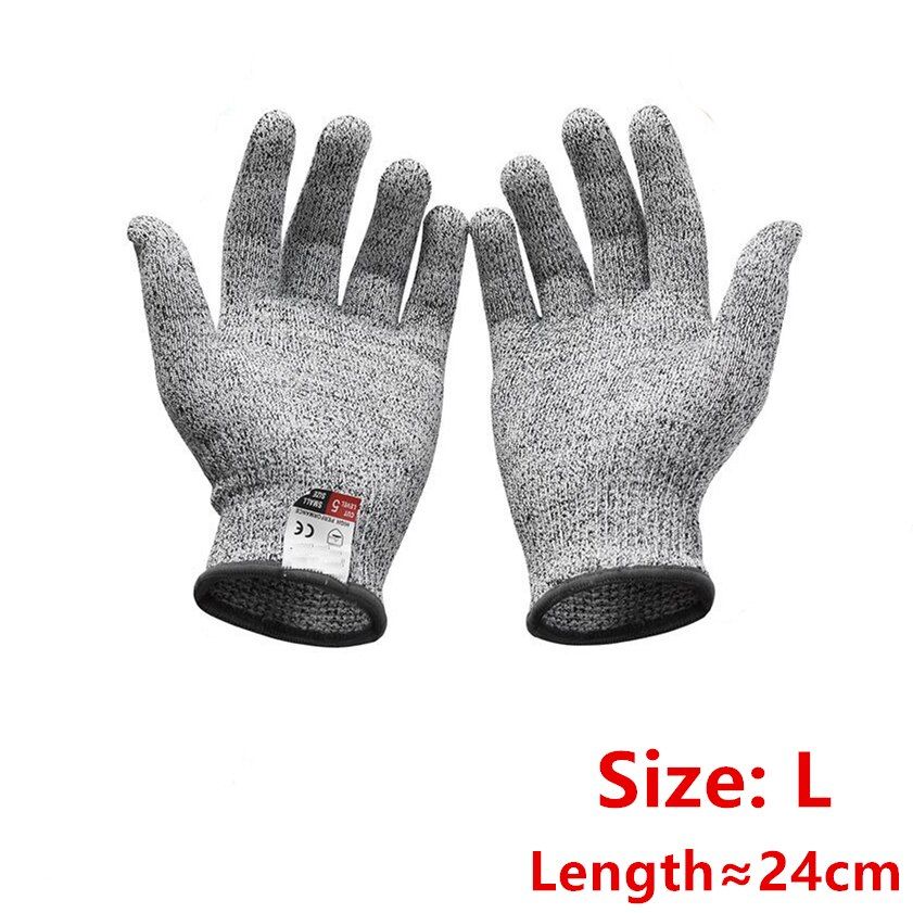 1@#Level 5 Cut Proof Stab Resistant Wire Metal Glove Kitchen Butcher Cuts Gloves Oyster Shucking Fish Gardening Safety Gloves