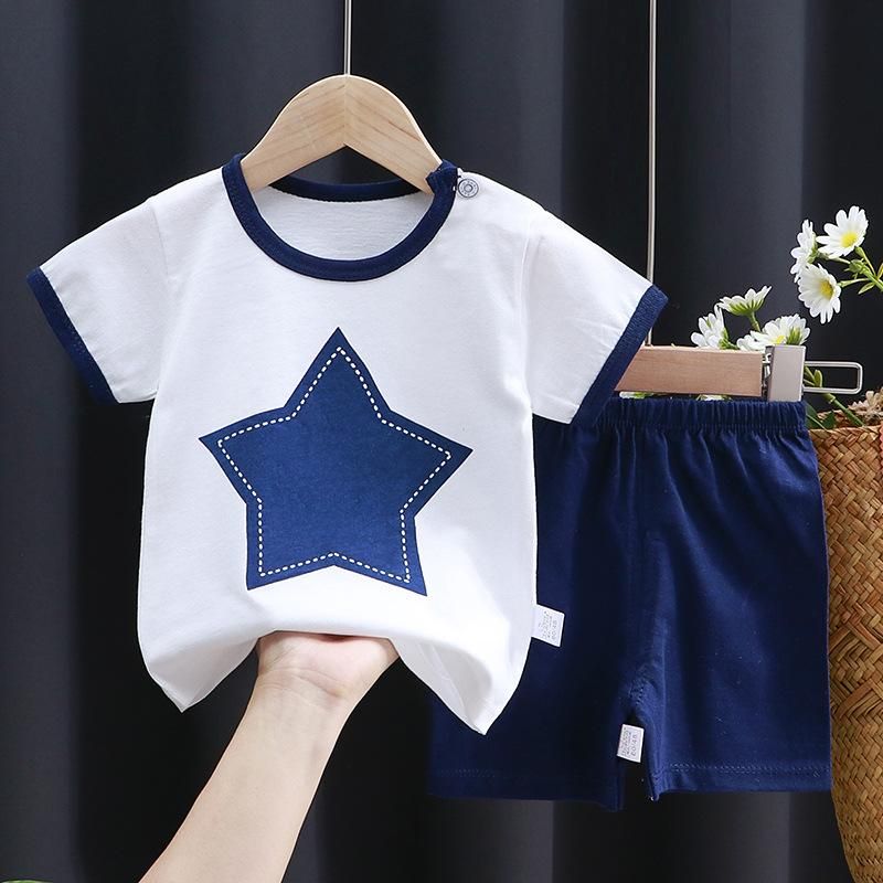 2-Piece Children'S Short-Sleeved Suit T-Shirt + Shorts K025