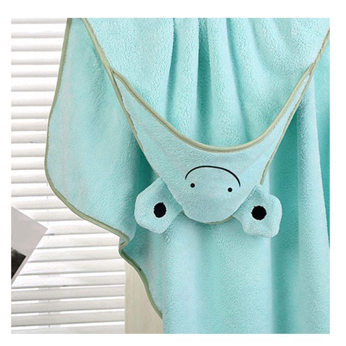 Baby Hooded Towel Animal Shape Essential Bathrobe For Toddler Green