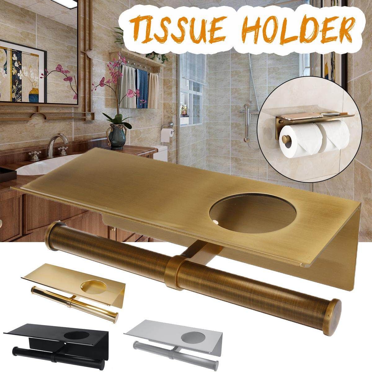 Toilet Roll Paper Tissue Holder Ashtray Wall Mounted Stand Storage Bathroom Home Antique Copper