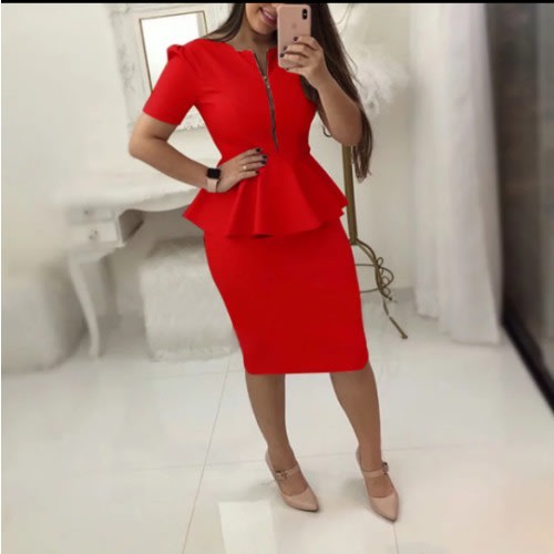 Beautiful Front Zipper Dress