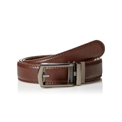 Men's  Buckle Leather Belt - Brown