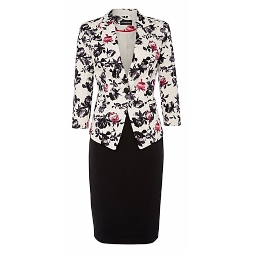 Floral Designer Skirt Suit