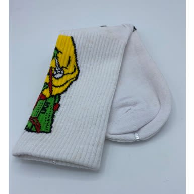 Men's Patterned White Socks