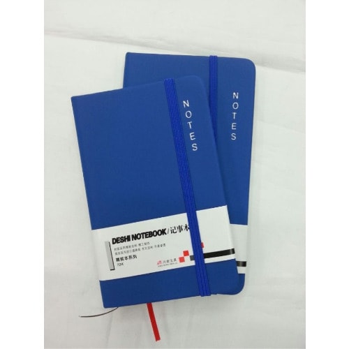 Deshi Notepad - 90 Sheets - 24cm X 17cm - Blue - Set Of 2 +  2 Jumbo Pen - Black & Blue)