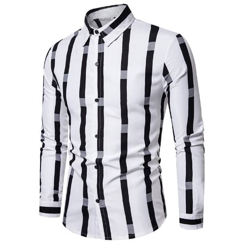 Men's Unique Stripe Design Shirt