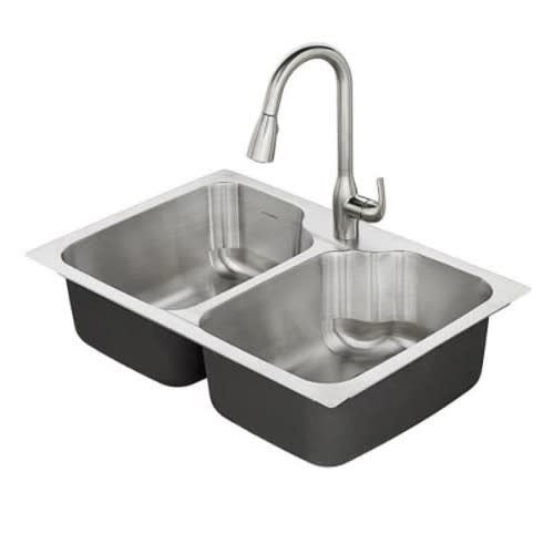 Double Bowl Kitchen Sink With Mixer Tap