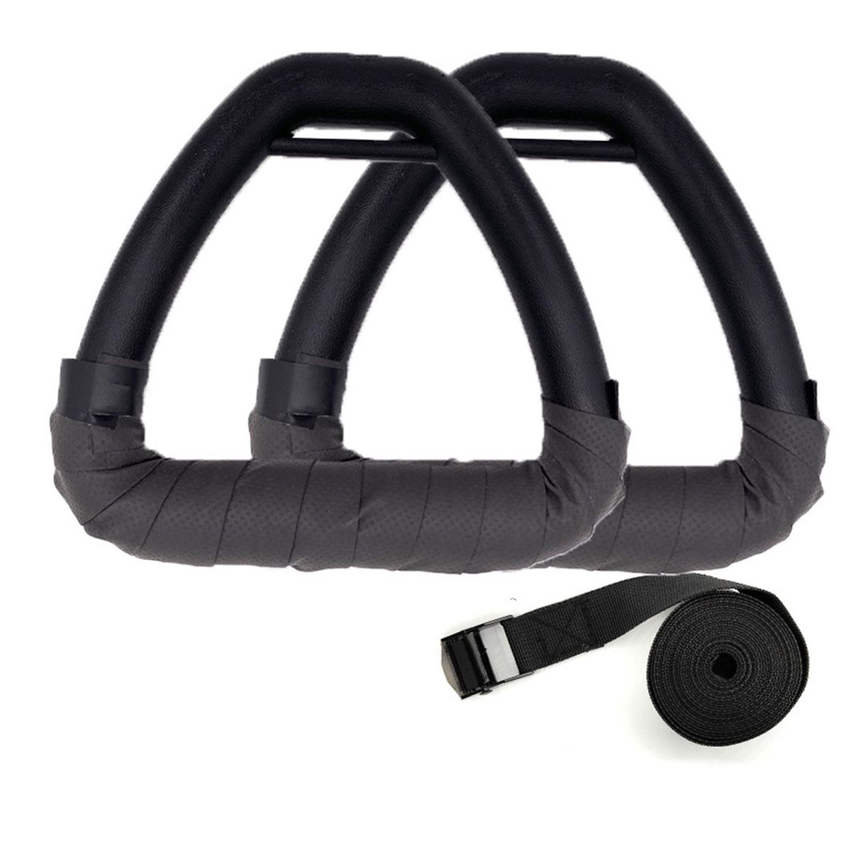 1 Set Gym Lifting Rings Pull Up Strength Training Gym Rings Black