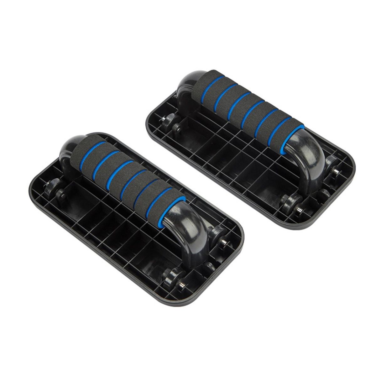 1 Pair Abdominal Trainer Floor Push Up Handles Bars Blue
