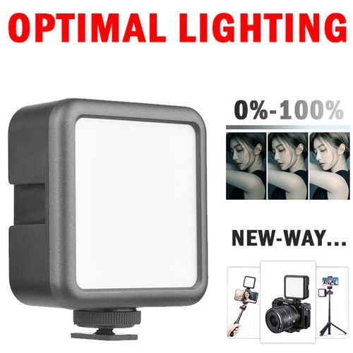 W49 Infinite Life LED 6000K Video Light Dimmable 0%-100% Portable Fill Light With 3 Cold Shoe