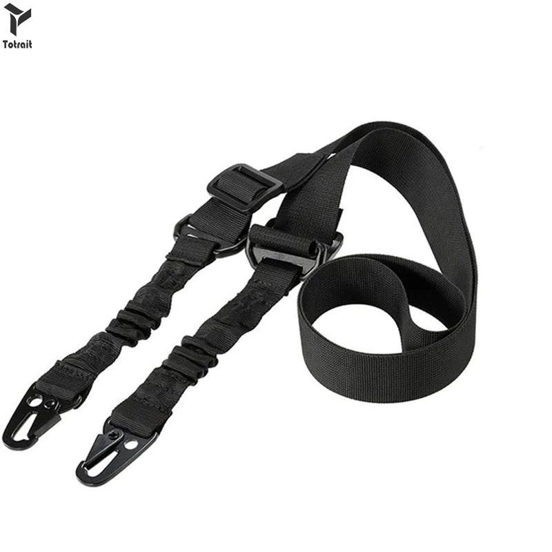 (Black)Totrait  High New Quality Mutli-Function Cross-Border Shoulder Gun Starp 2 Metal Buckle JIN