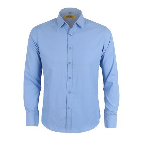 Plain Formal Long Sleeve Shirt - Sky Blue