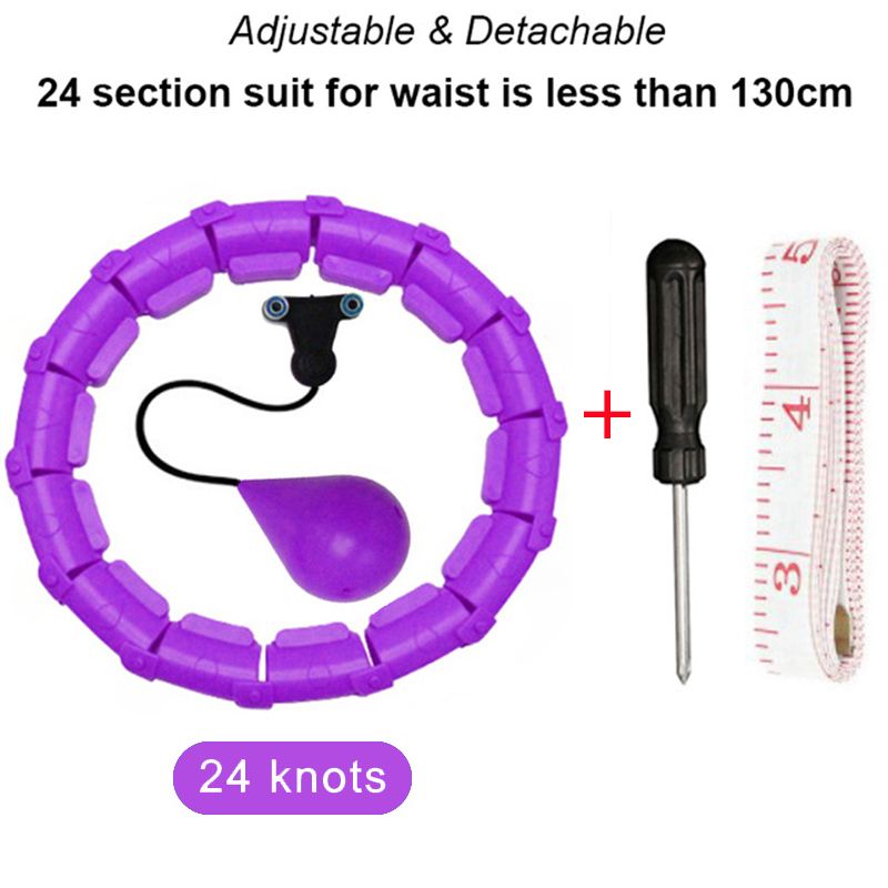 Fitness Smart Sport Hoop Thin Waist Exercise Detachable Massage Hoops Fitness-Auburn