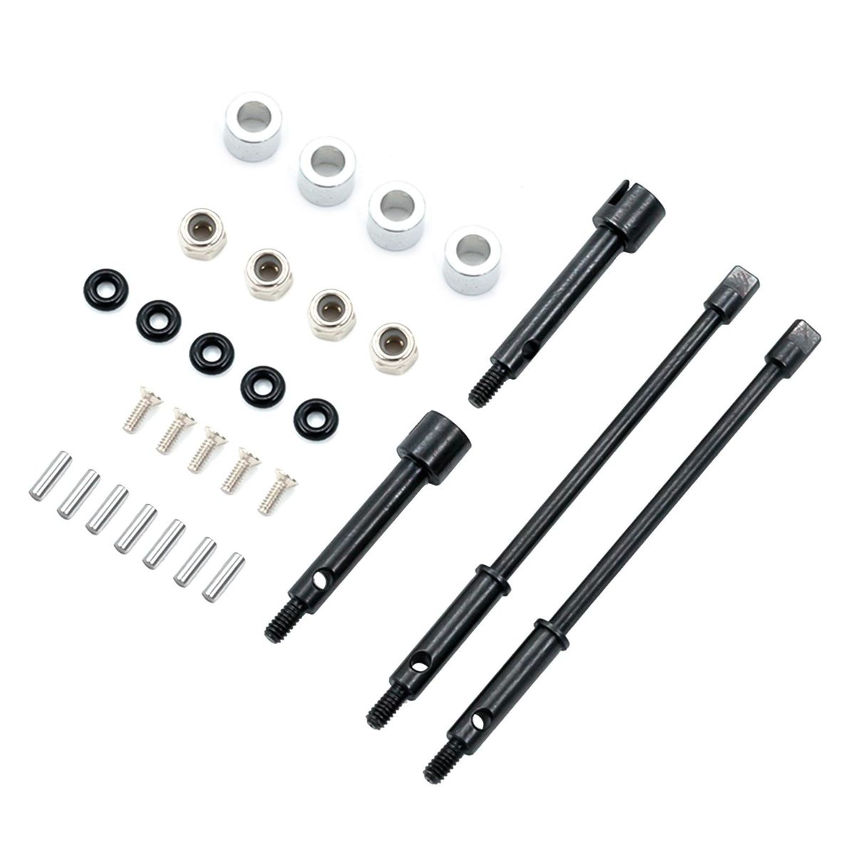 Front Rear Joint Drive Shaft Upgrade Parts Compatible with 1/24 Axial SCX24 90081 AXI00005 C10 AXI00006 AXI00002 RC Car