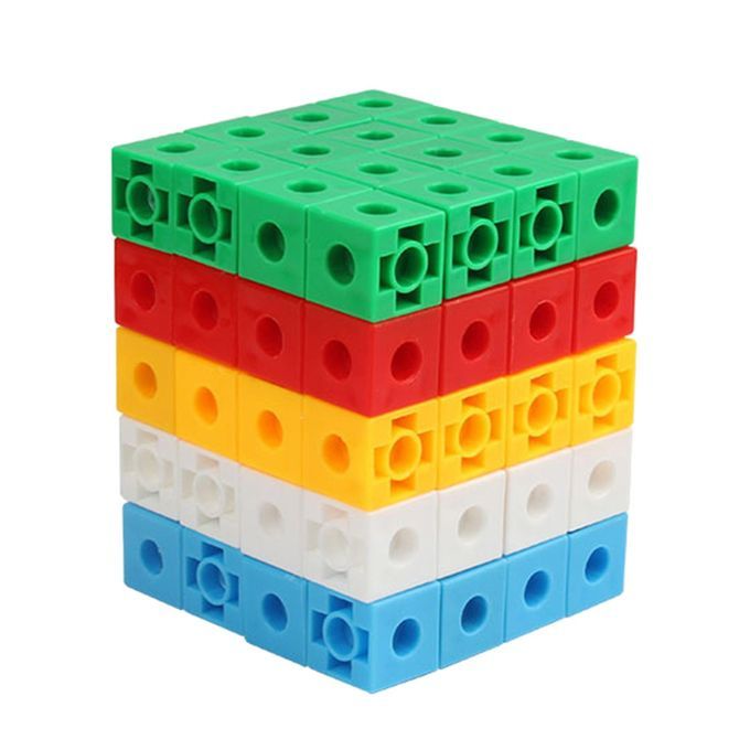 100pcs Learning Kids MathLink Cubes Homeschool Math Cubes Ages 5+