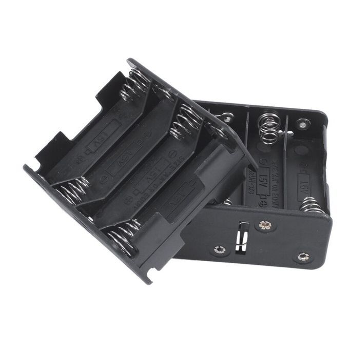 2pcs 8 X AA 2-Side Battery Case Holder Box W 12V Snap Connector