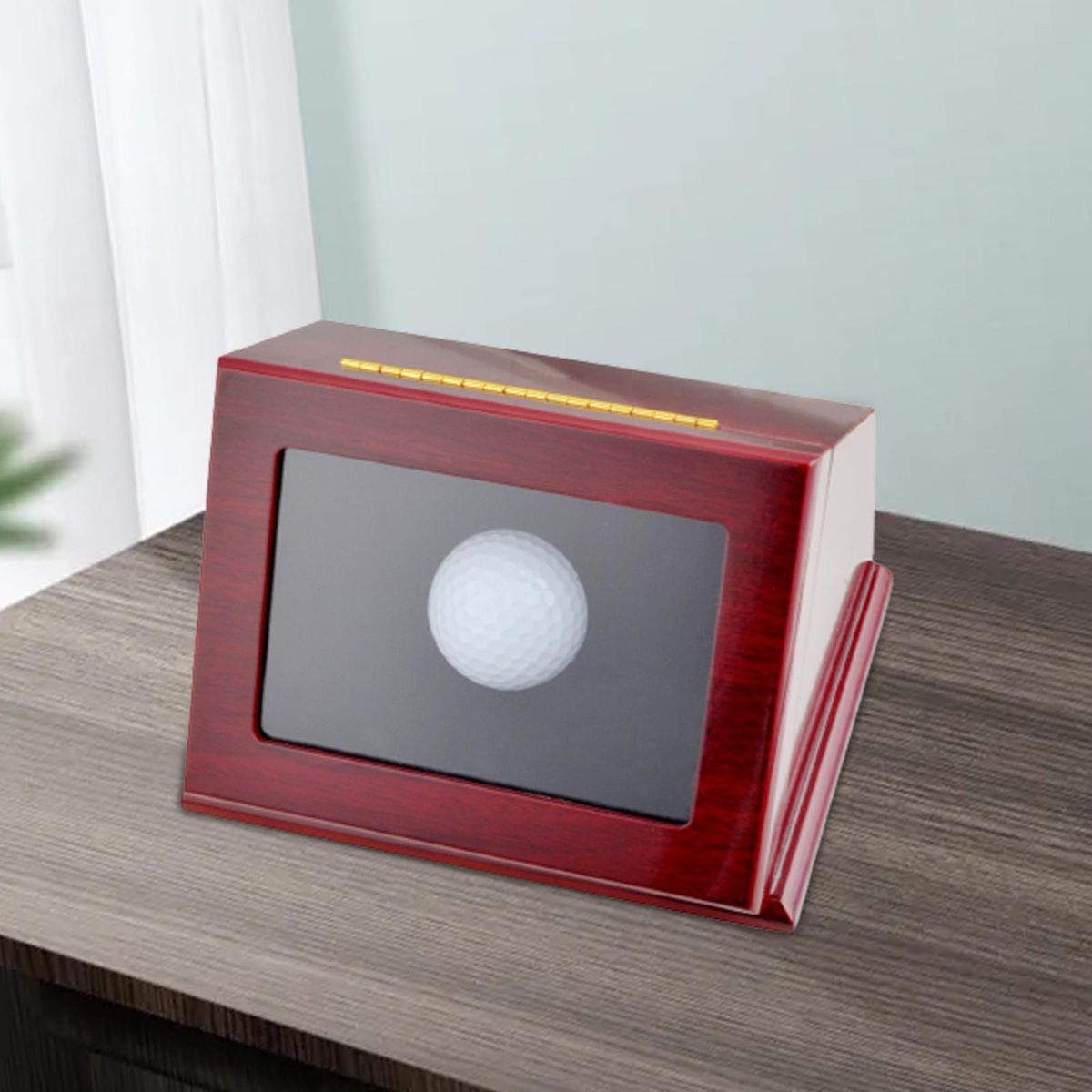 Golf Ball Display Case Wood Gift For Golf Sports Fans Golf