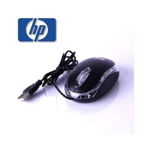 100%  Original Mini USB Wired Optical Light Mouse For Office HP -Black