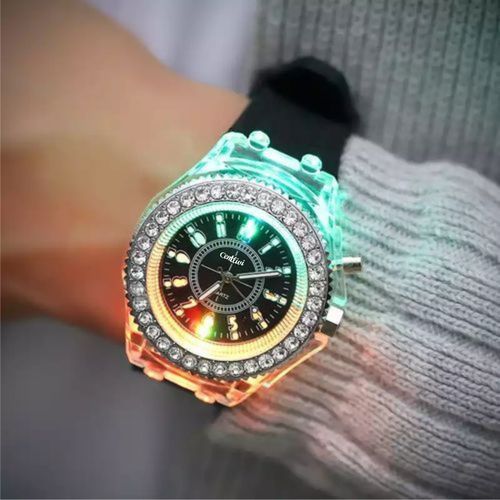 New Geneva LED Backlight Sport Waterproof Quartz Wrist Watch