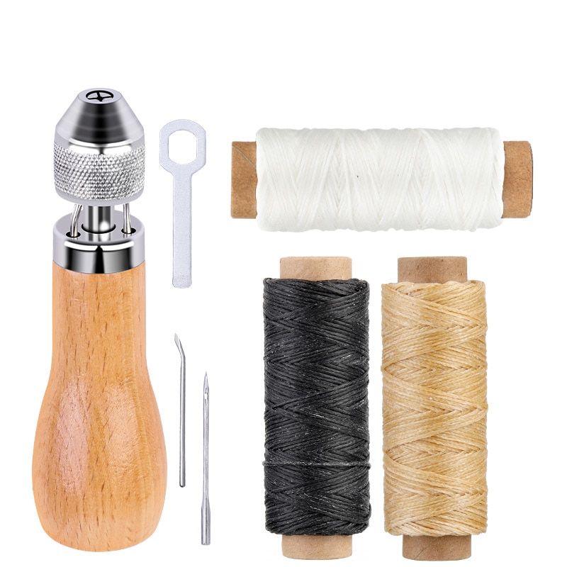 Leather Sewing Awl Kit Hand Sewing Machine Speedy Stitcher Leather Craft Stitching Shoemaker Canvas Repair Tool