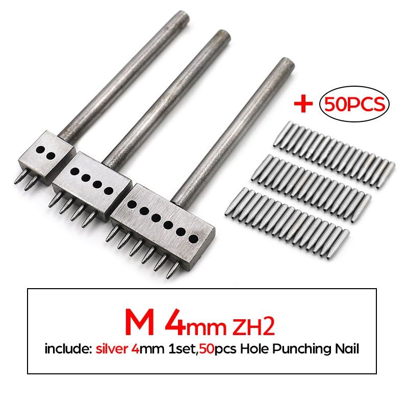 Spacing Leather Hole Punches Hole Punching Nail DIY Hand Perforated Round Stitching Cut Leather Punch Tools Hole Set