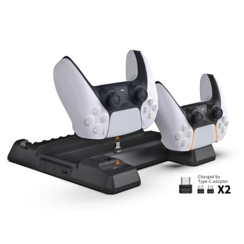 Multi-function Stand For Ps5 Console Cooling Fan + Charging Base