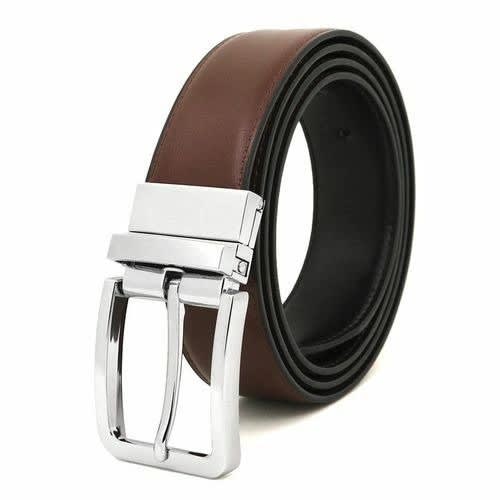 2 in 1 Leather Belt With Reversible Buckle