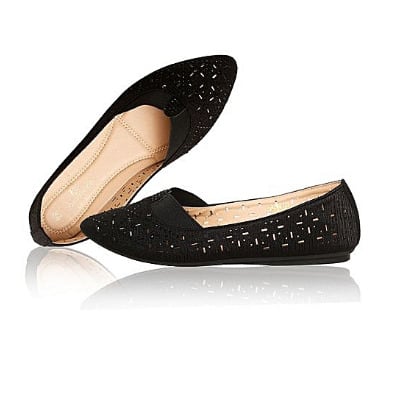 Caribbean Female Flat Shoe - Black