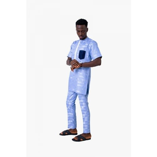 Traditional Attire For Men - Sky Blue
