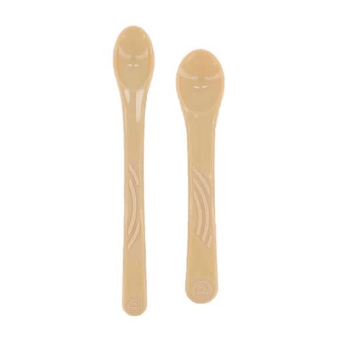 2x Feeding Spoon Set -4+mth - Pastel Beige