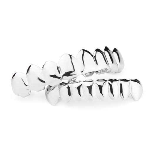 Hip Hop Plated Silver Grillz Teeth