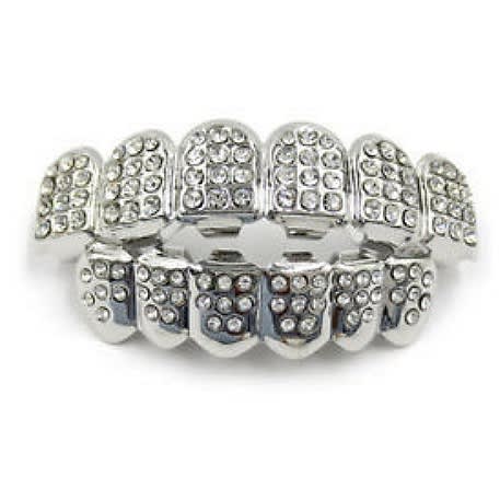 Hip Hop Grillz Rhinestone - Silver