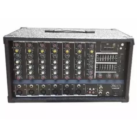 6 Channels Powered Box Mixer Amplifier With Usb Input