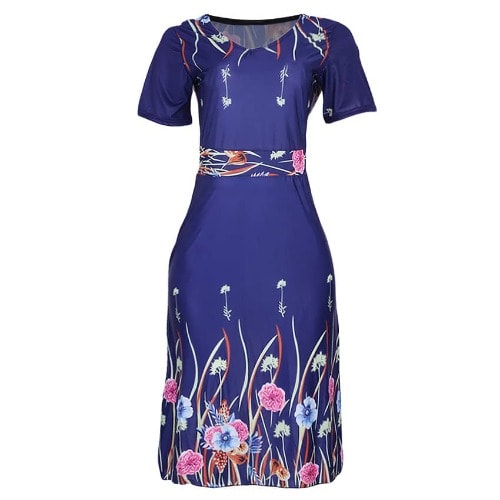 Floral Print Dress- Multicolor
