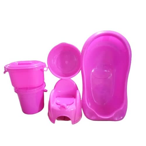 Baby Bath Tub Set - Pink