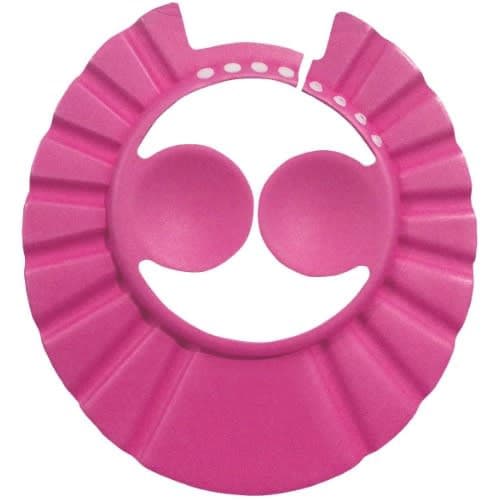 Kids And Baby Shower Cap With Ear Cover - Pink