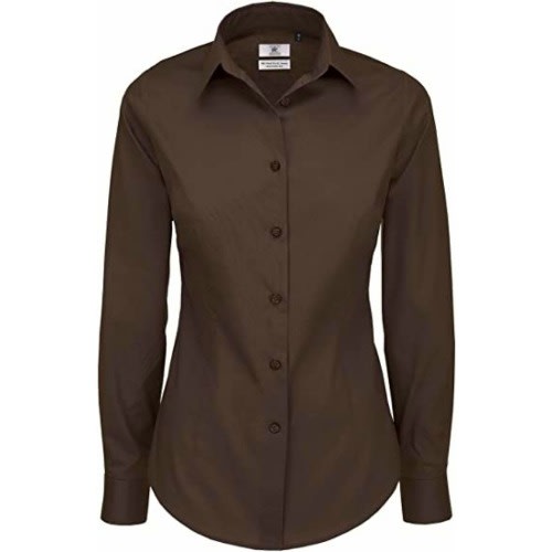 Ladies Formal Dress Shirt - Brown