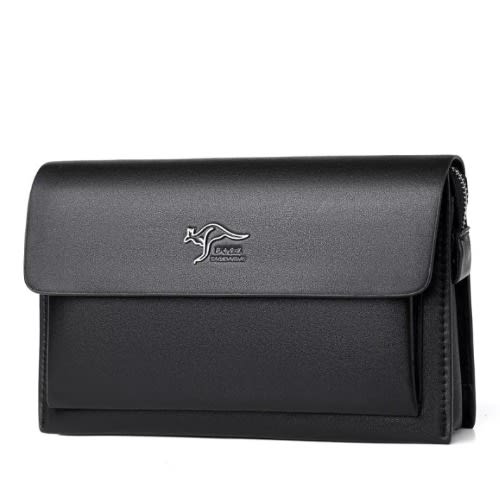 Men's Clutch Leather Purse - Black