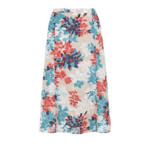 Santorini Floral Print Skirt