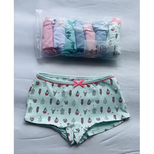 7 Pack Colored Girls Briefs- B2