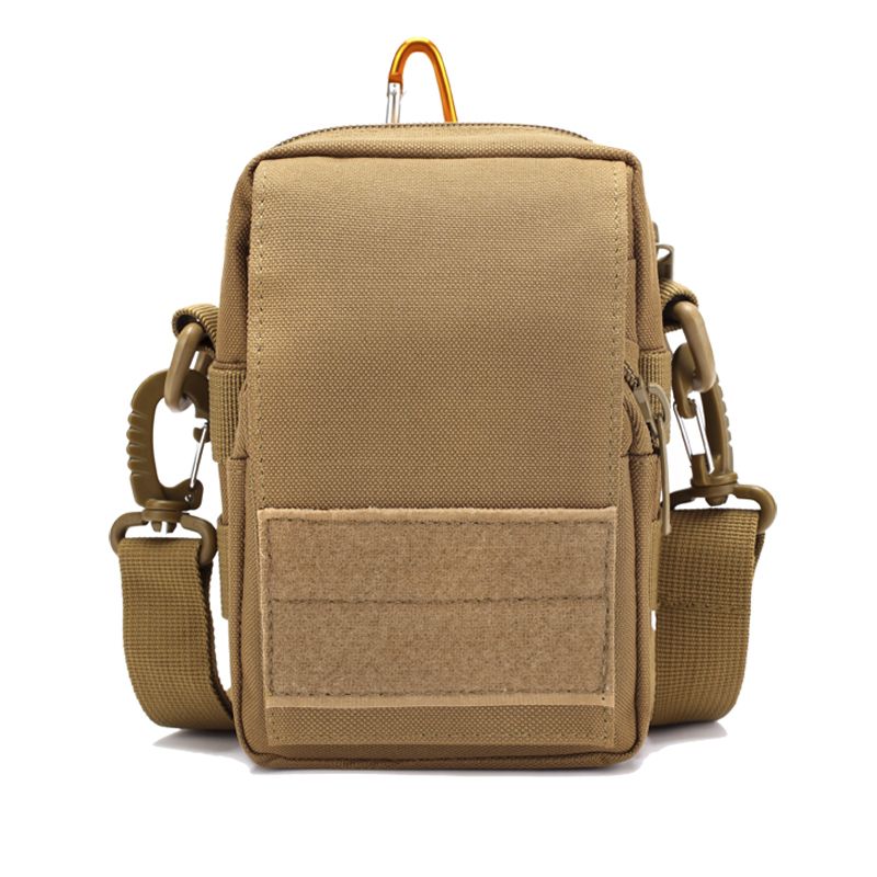 1000D Nylon  Waist Belt Bag EDC Tool Pouch Organizer Cell Phone Bag Outdoor Shoulder Pouch Gadget Fanny Pack Tan