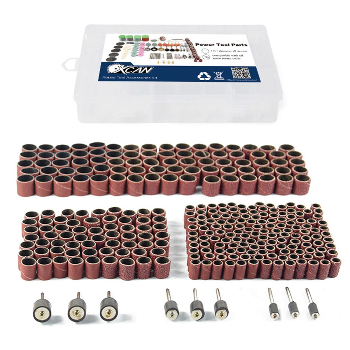 338 PCS Sanding Drum Kit Nail Drill Bits Polished