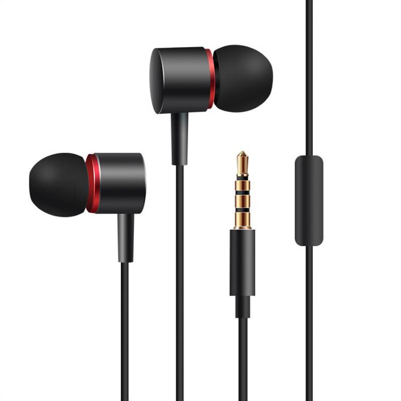 Wired Earphone Metal Sport Music Phone Earbuds 3.5 MM
