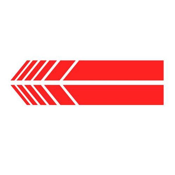 2x Car Side Mirrior Rear View Mirror Stripe Sticker Body Decals-red-