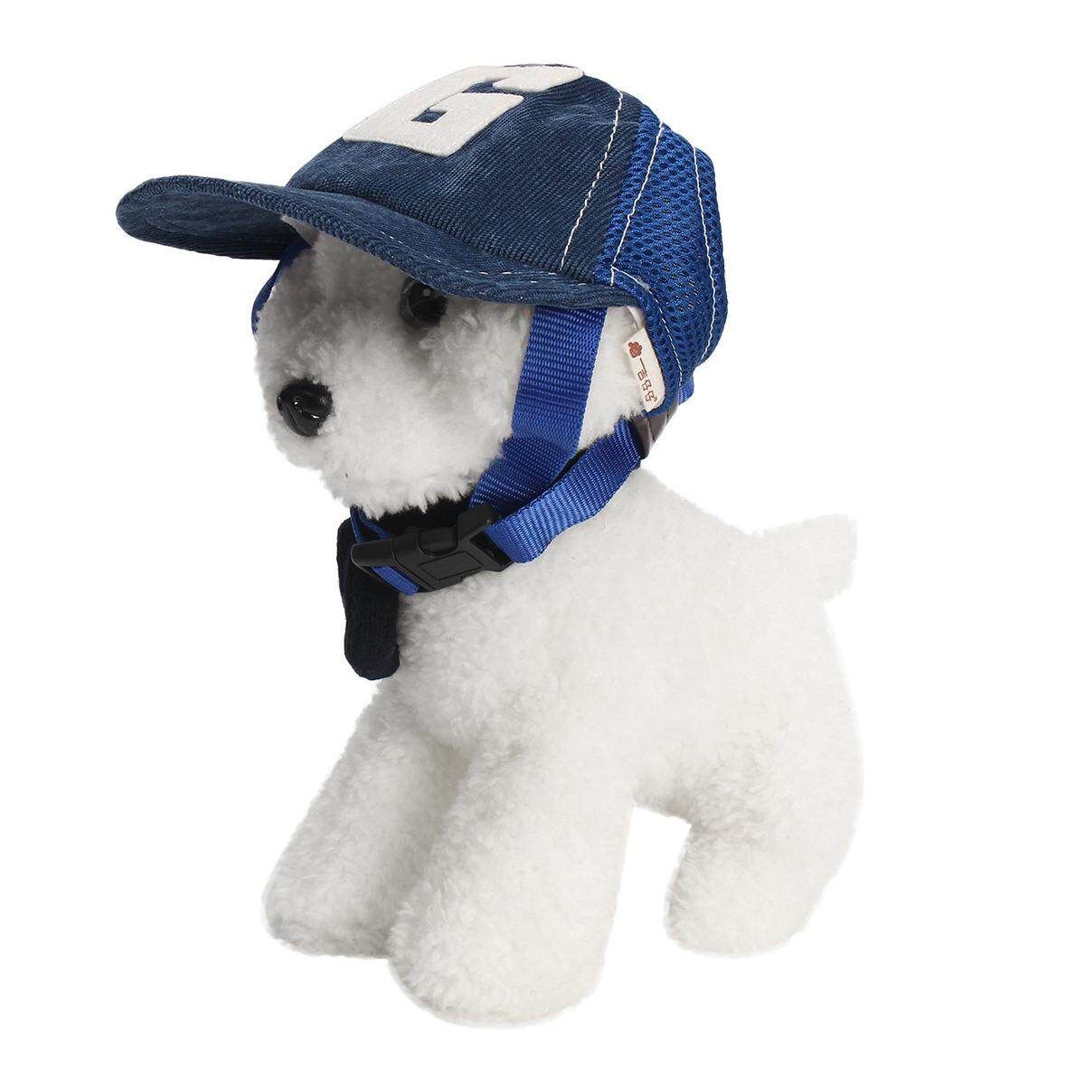 Puppy Dog Pet Summer Canvas Baseball Cap Sports Hat Ear Holes Accessories Cool # Blue M Blue M
