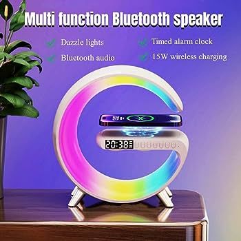 Smart LED Lamp, Clock, Wireless Fast Charging, Bluetooth Speaker