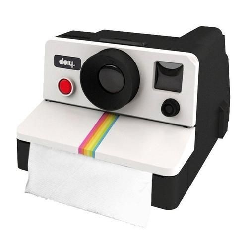 Creative Tissue Box Retro Polaroid Camera Shape Inspired Tissue Boxes Toilet Roll Paper Holder Box Bathroom Retro Decor