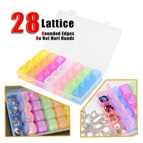 28 Compartments  Box 7 Day  Storage Organizer Container